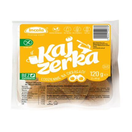 BUŁKI KAJZERKI BEZGLUTENOWE 2 SZT 120G INCOLA [12]