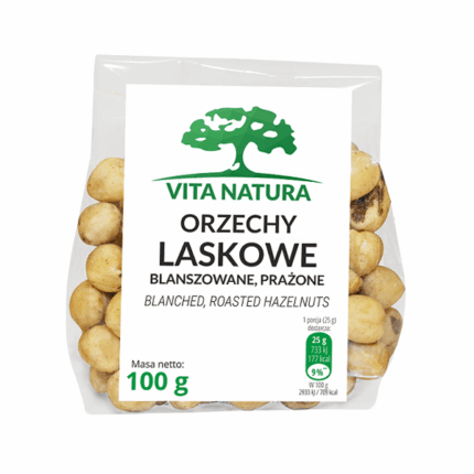 ORZECHY LASKOWE PRAŻONE BLANSZOWANE 100G [15]