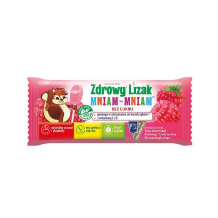 ZDROWY LIZAK MALINA NA ZĄBKI Z WIT.C,D 6G ŁEZKA[40