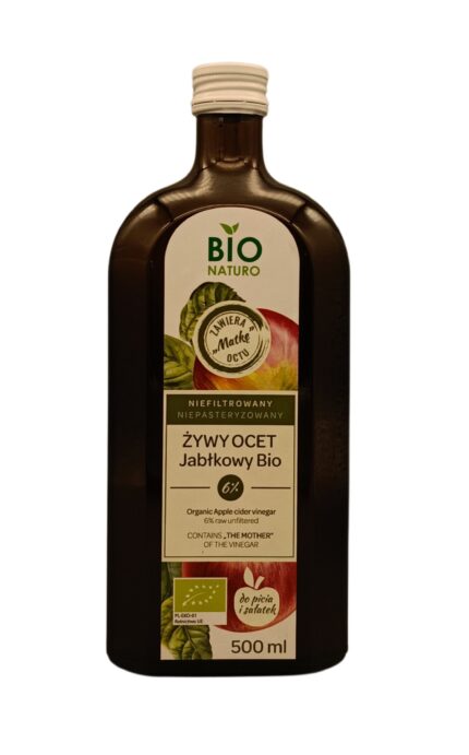 ŻYWY OCET JABŁKOWY 6% BIO 500ML BIONATURO [6]