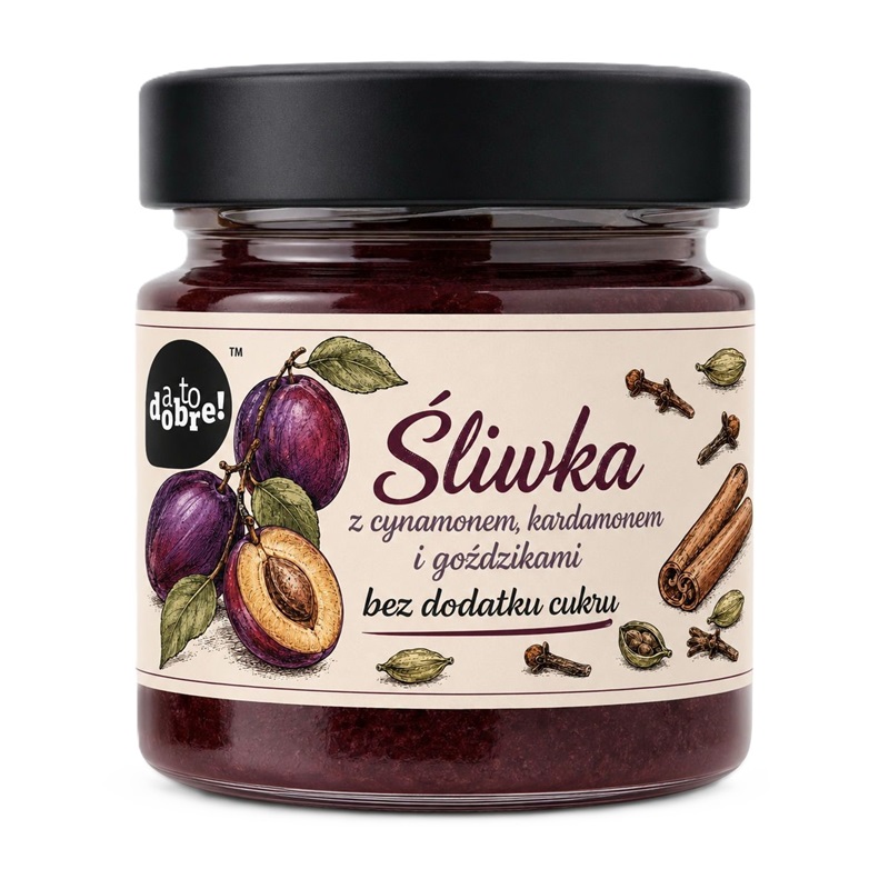Konfitura śliwka cynamon kardamon goździ bc 200g[8 Konfitura śliwka cynamon kardamon goździ bc 200g[8